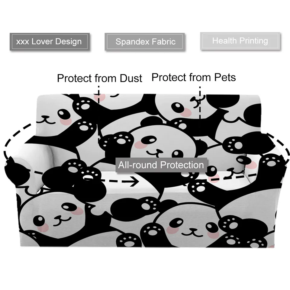 Постельное белье на выход чехол для дивана с пандой изображением животных из