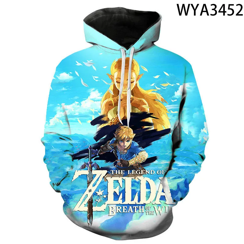 Толстовка Zelda с 3D принтом для мужчин и женщин крутые свитшоты Модный повседневный