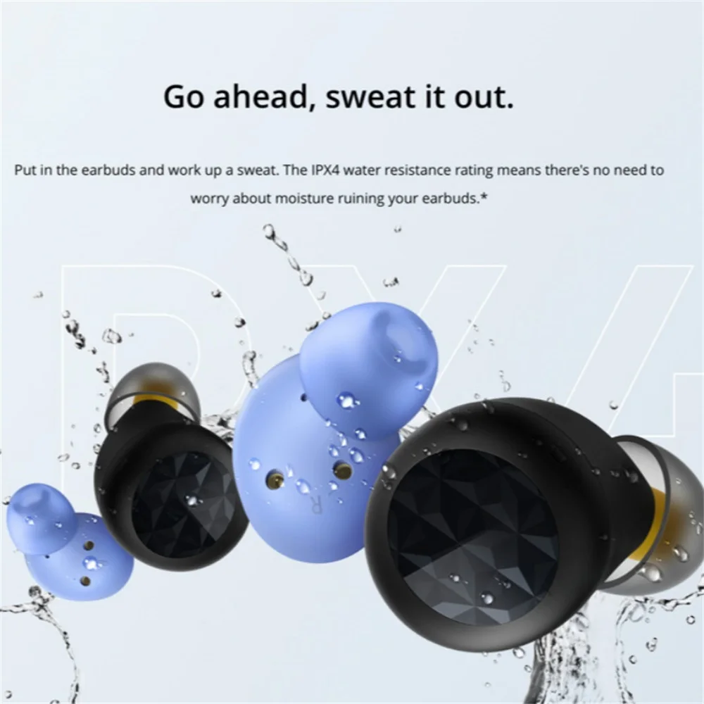 realme buds q2 tws wireless earphone bluetooth 5 0 stereo waterproof intelligent touch controls headphones with charging box free global shipping