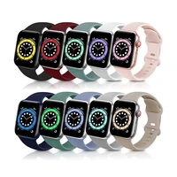 silicone strap for apple watch band 6 44mm 42mm 40mm 38mm smart rubber watchband bracelet iwatch band for series 6 se 5 4 3 2 se