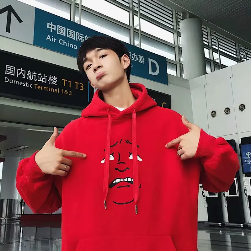 

Men's Solid Harajuku Spring Hoodies Men 2020 Fashion Korean Hooded Sweatshirt Male Sweatshirt
