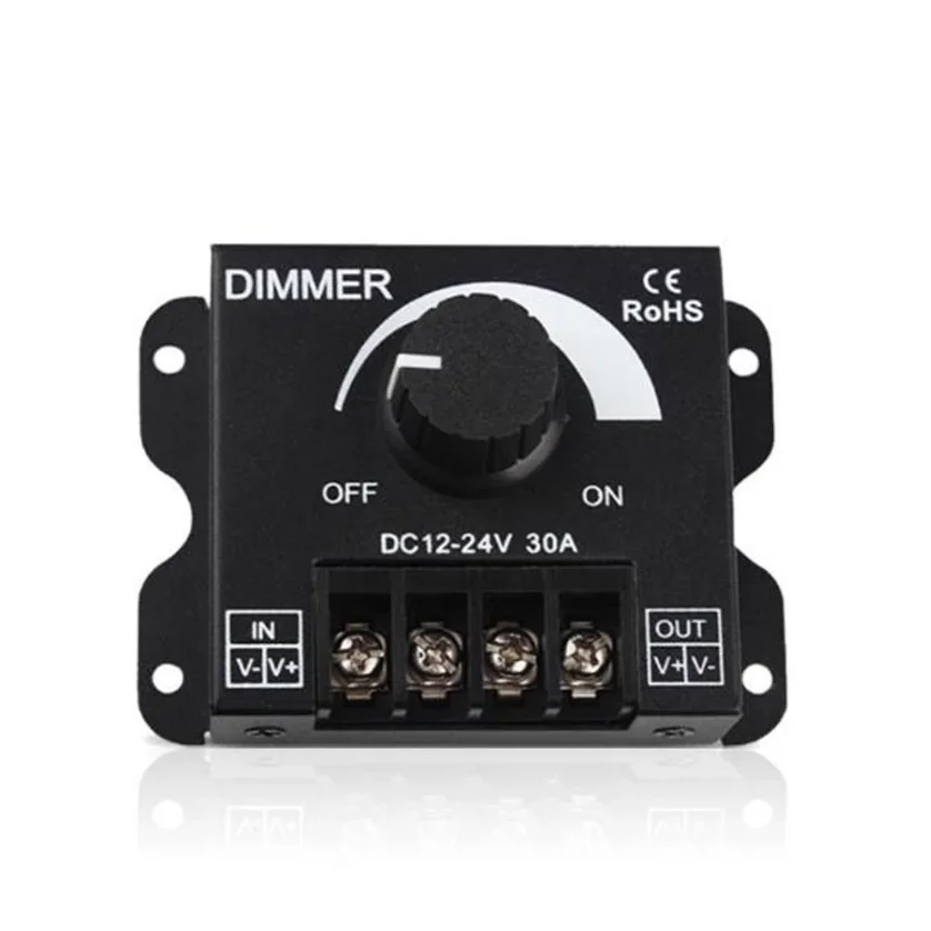 Регулятор яркости черный диммер постоянного тока 12 В 24 30 А 8