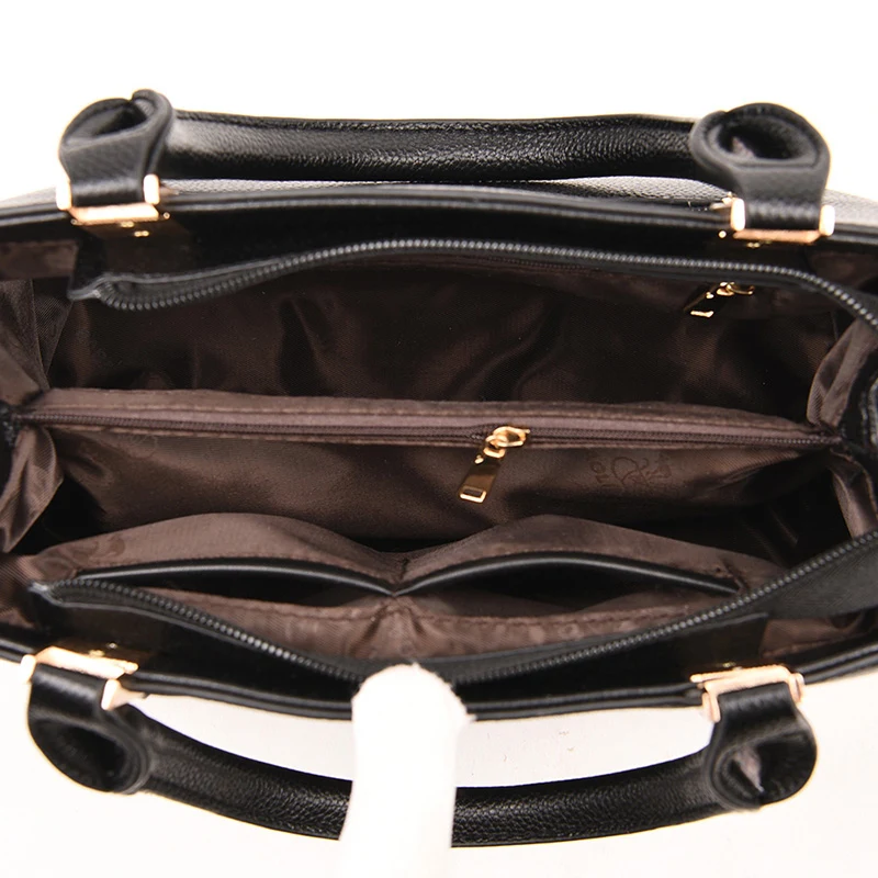 

Elegant Shoulder Bags for Women Handbags Large Chic PU Leather Female Tote Hand Bag Portable Rivet Lady Bucket Crossbody Bag Sac