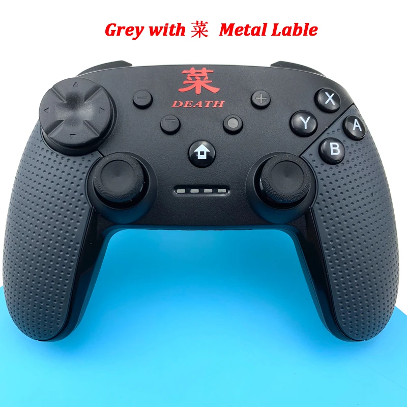Grey Cai Metal lable Беспроводной игровой контроллер, джойстик для Nintendo Switch Console, Bluetooth Gamepad Pro Joypad для Android/PC, аксессуары, контроллер - Цвет: Grey Cai Metal lable