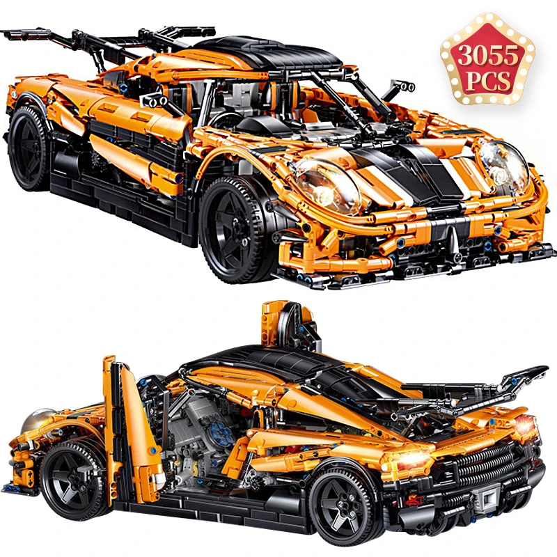 Конструктор игрушечный автомобиль статический форсаж гоночный набор MOC