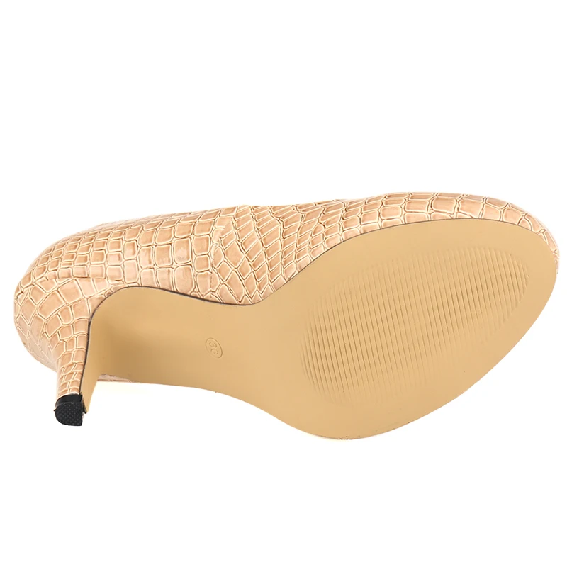 Туфли-лодочки женские на высоком каблуке крокодиловая кожа без застежки