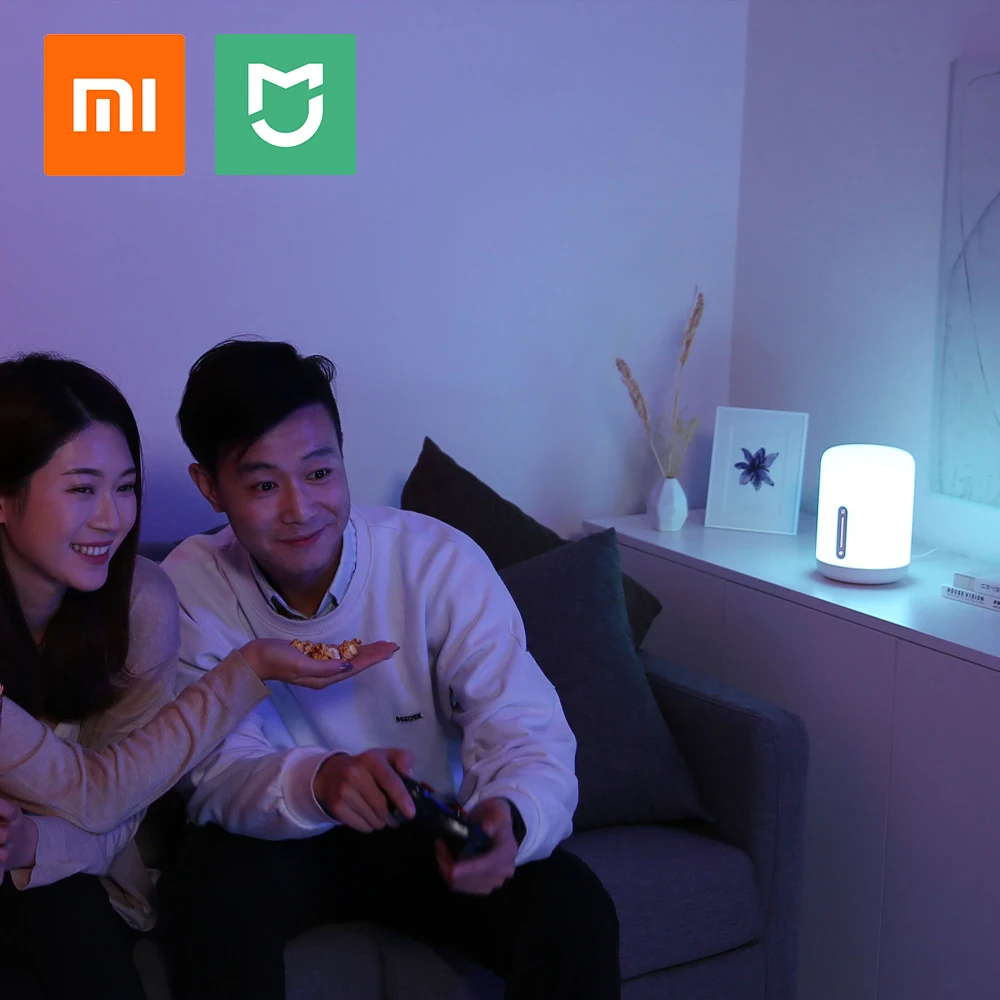 Прикроватный светильник Xiaomi Smart LED RGB Mini настольная лампа Mi home App беспроводной