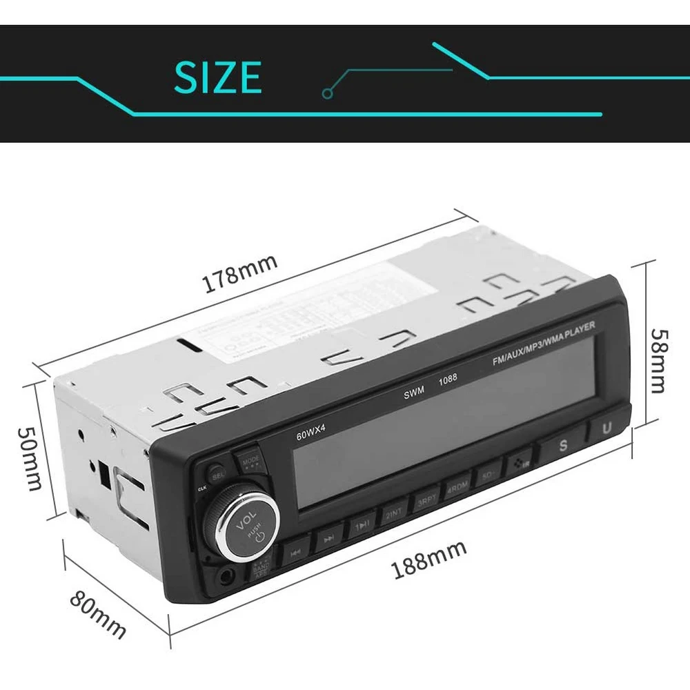 Автомагнитола Bluetooth Subwoof Stere с модулем платы радио USB TF FM Автомобильный MP3 плеер