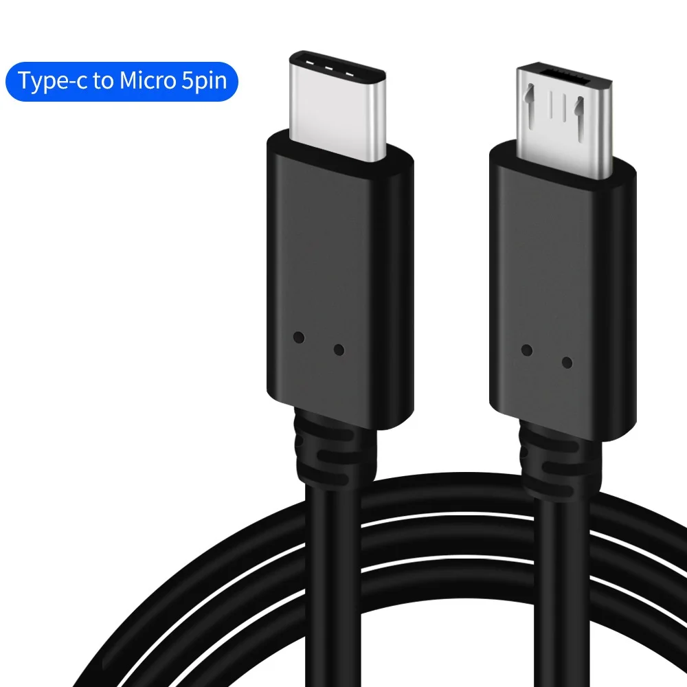 PVC Кабель usb type C к Micro 5pin Usb type-C USB-C 3,1 кабель MicroUsb OTG Usb C Быстрая зарядка данных для Macbook Usbc Android устройства - Цвет: PVC