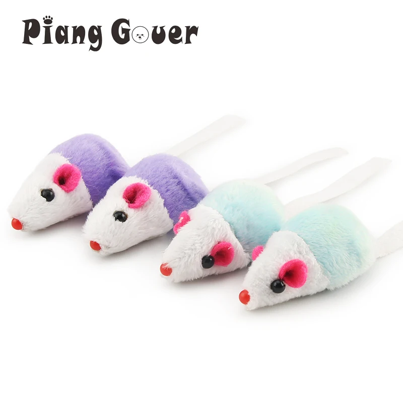 10PCS/LOT Plush Mouse Cat Toy Pet Mice Animal Cloth Fuzzy For Kitten | Дом и сад