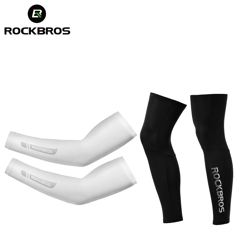 

ROCKBROS Suncreen Camping Arm Sleeve Cycling Basketball Arm Warmer Sleeves UV Protect Men Sports Safety Gear Leg Warmers Cover