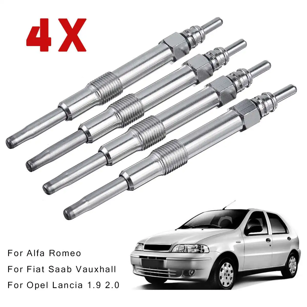 4 шт. дизельный Обогреватель светящийся разъем для Alfa/Fiat/Saab/Vauxhall/Opel/Lancia 1,9 2,0 TDI