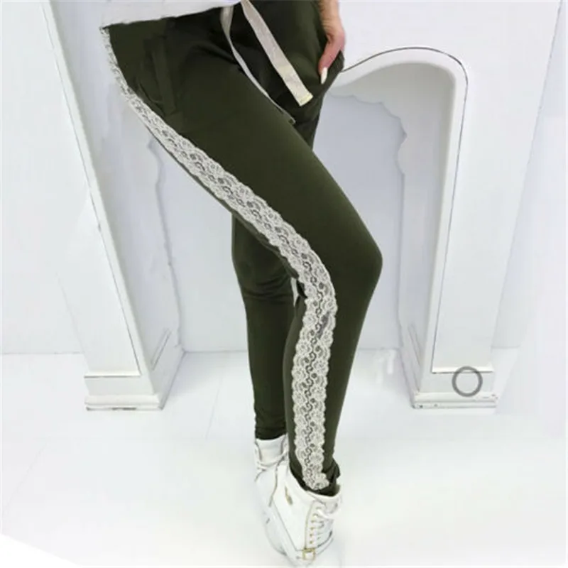 

hirigin Women Skinny pencil pants female new empire Bow-knot Slim solid Comfy Pants ladies Casual patchwork fashion pants