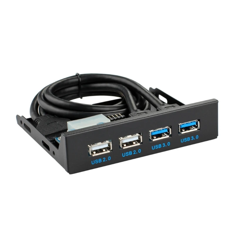 

Передняя панель USB 9-pin/ 19-4 порта USB 3,0 2,0 Hub Кронштейн передней панели компьютера для рабочего стола