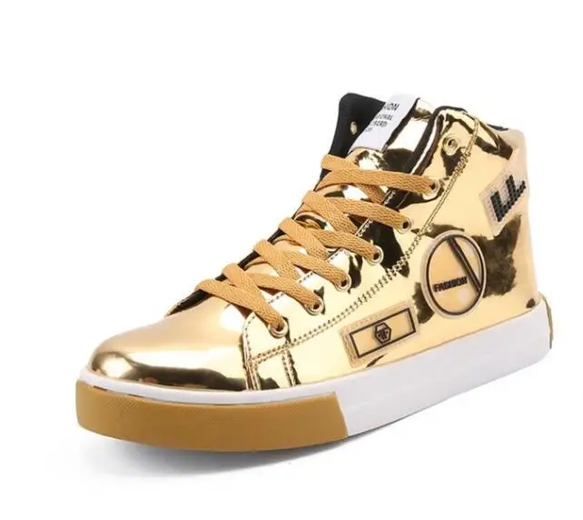 Мужская обувь для скейтборда из искусственной кожи с высоким верхом роскошная