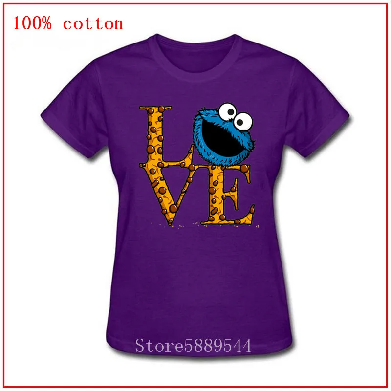 Новинка Милая футболка с изображением монстра печенья забавные женские футболки