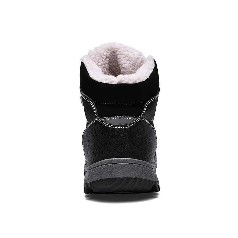 

Winter Men's Boots with fur 2020 Warm men shoes fashion Ankle Boots Lace-Up Non-slip Waterproof male Footwear Work Shoes 37-47