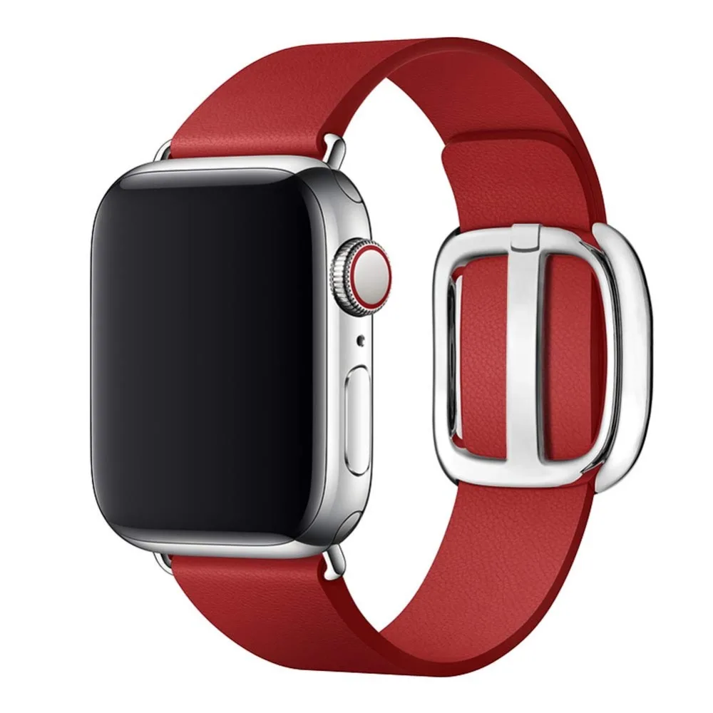 Ремешок для apple watch 42 мм 38 мм 44 мм 40 мм correa iwatch 5 4 3 современный кожаный браслет с пряжкой аксессуары для apple watch 4 5