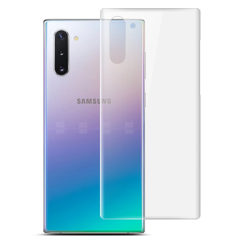 Imak гидрогель пленка для samsung Galaxy Note 10 плюс сзади спереди Экран защитный прозрачный Олеофобное