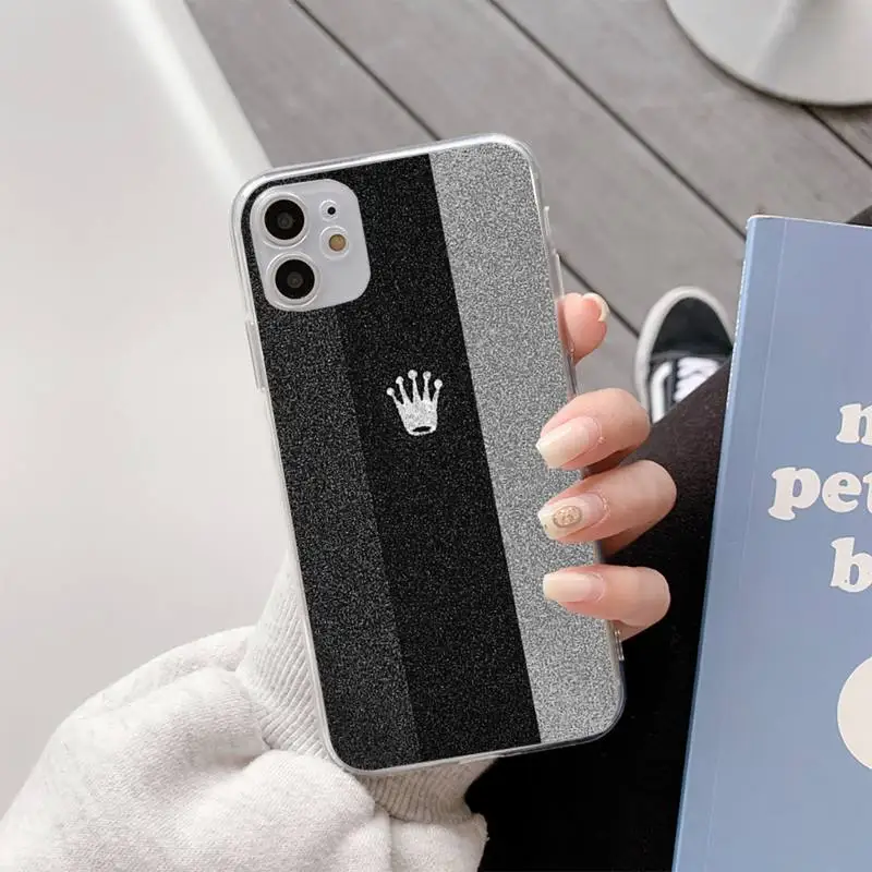

Rolexxx Watch Crown Phone Case For Iphone11 12 Pro Max SE 2020 6s 7 8 Plus X Xs Max Xr Transparent Soft Silicone Cover