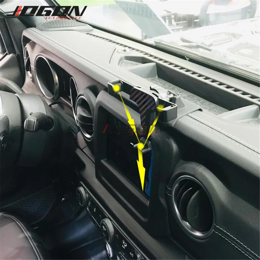 Автомобильный кронштейн для приборной панели GPS сотового телефона Jeep Wrangler JL 2018 2019