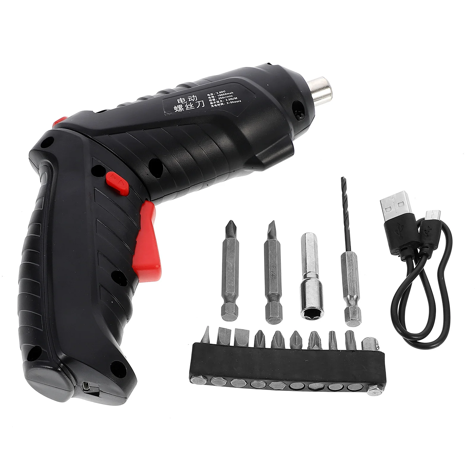 

1 Set Electric Screwdriver Kit Electric Drill USB Chargeable Screwdriver