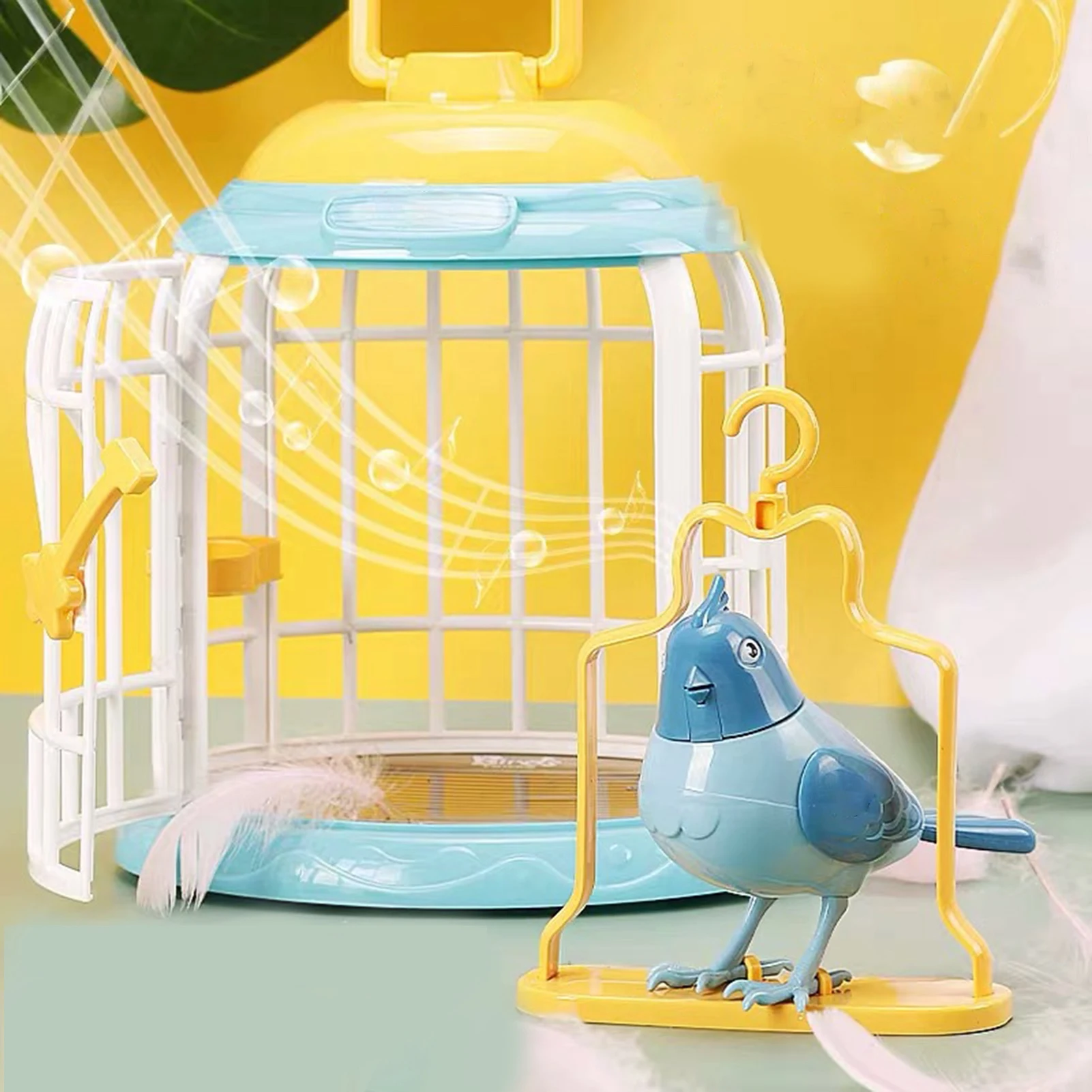 

Children Creative Sound Control Induction Simulation Bird Cage Toy Boy Girl Gift