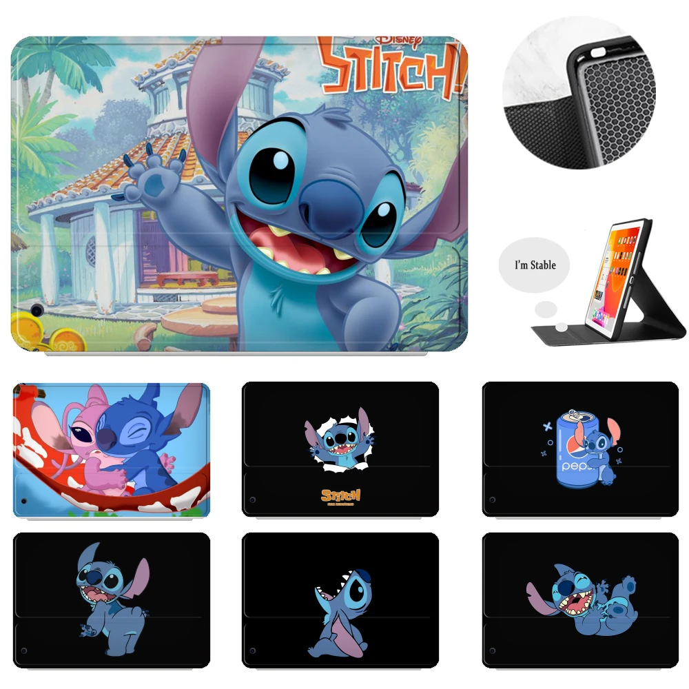 

Cartoon iPad Pro 11 2021 Case for Air 4 Case for iPad 8th Generation Pad Cover 10’2 Cheer Stitch Disney