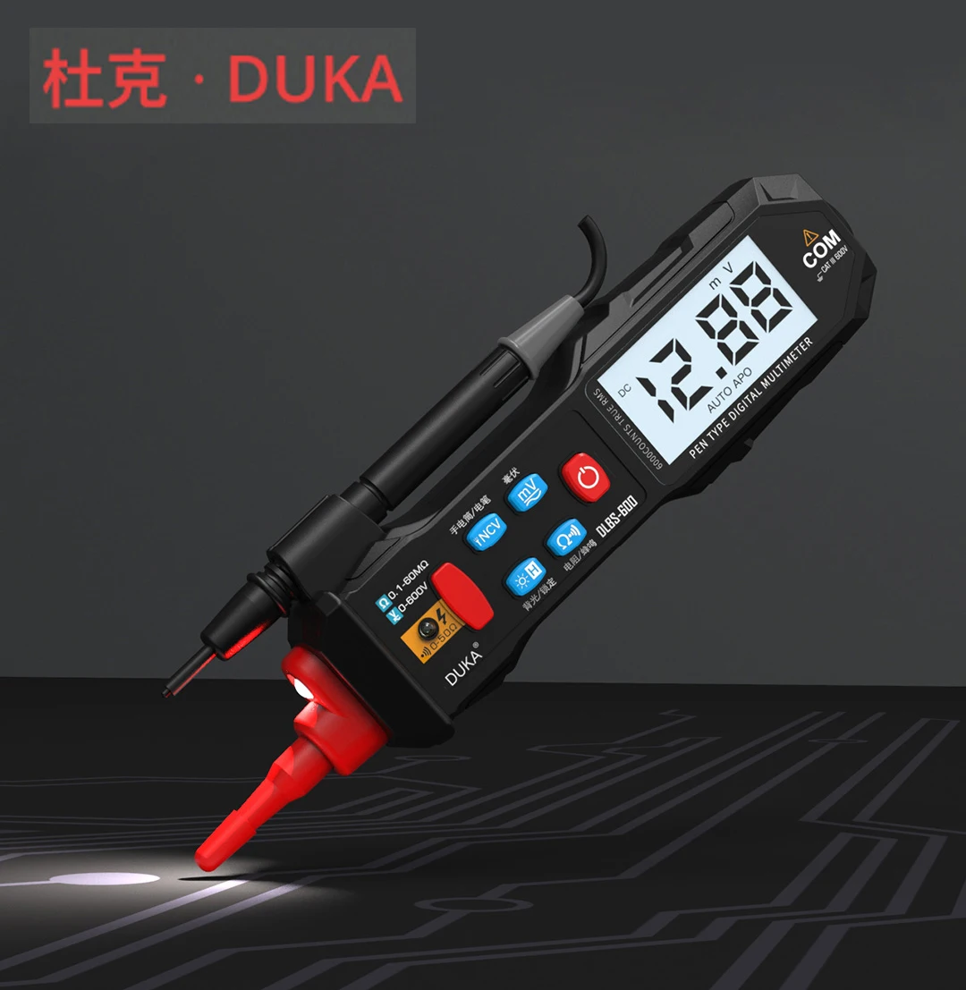 

Xiaomi DUKA LCD Digital High Precision Multimeter Pen Flashlight Non-contact Detection Sound Light Screen Alarm Easy Measurement