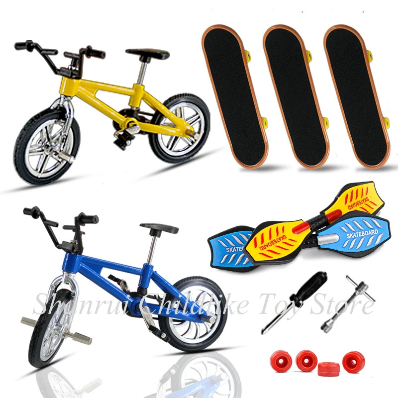 Металлический двухколесный BMX мини-велосипед набор для скейтбординга мальчиков