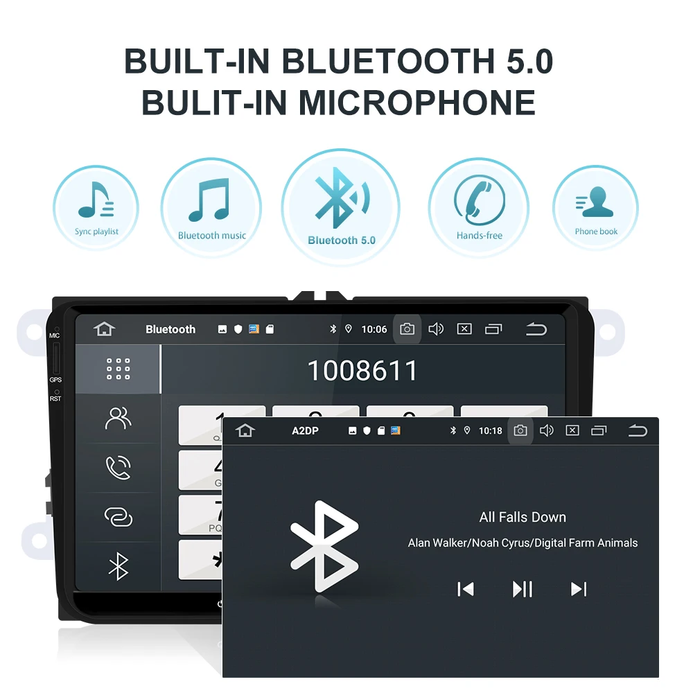 Автомобильный мультимедийный плеер Isudar PX6 мультимедийная магнитола на Android с GPS