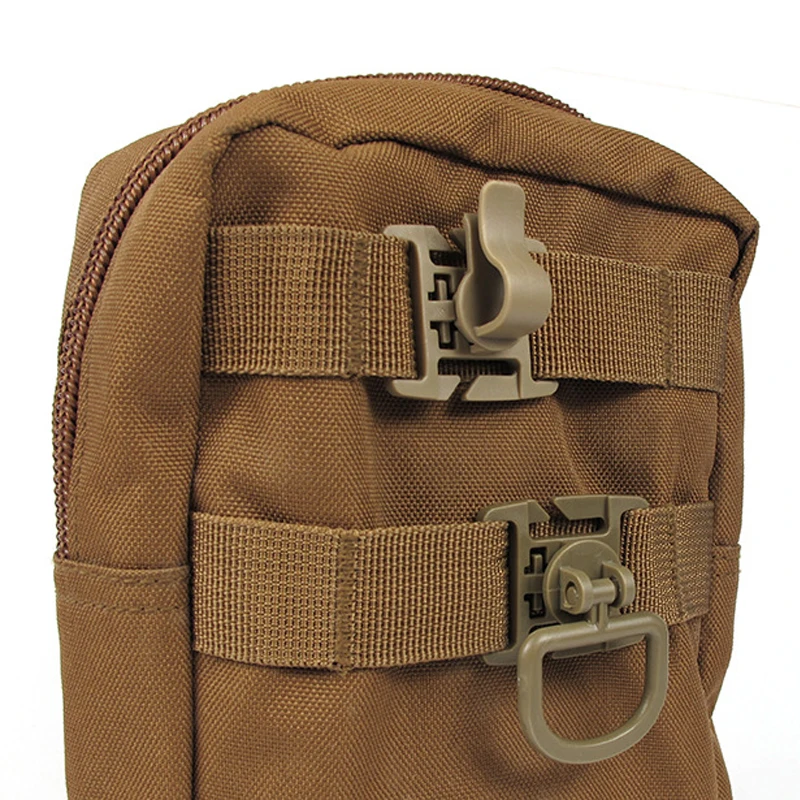 

50pcs Plastic Rotatable D Ring Molle Tactical Backpack Buckle Clip Carabiner Strap Swivel Buckle Hooks Webbing Locking Accessory