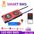 Смарт BMS 16S LiFePO4 48V 80A 100A 120ah 18650 литиевых батарей для 3,2 V солнечных батарей