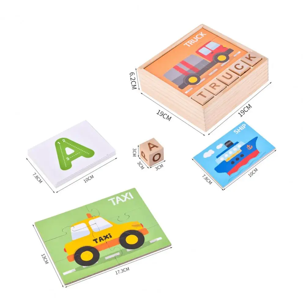 

Children Early Education Jigsaw Puzzle Words Alphabet Learning Puzzle Blocks