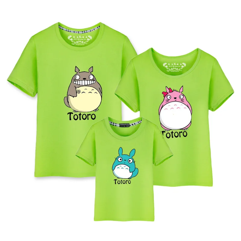 Футболка в стиле Мой сосед Тоторо одежда для маленьких девочек летняя матери и