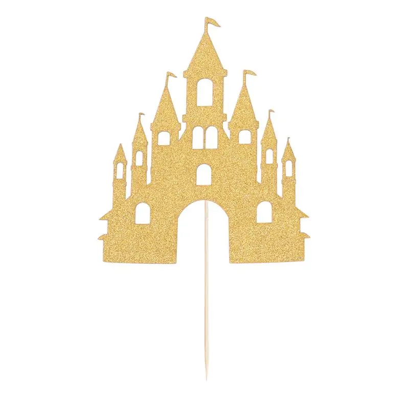 12 шт. блестящие цветы в виде замка зубочистки карточки принадлежности для