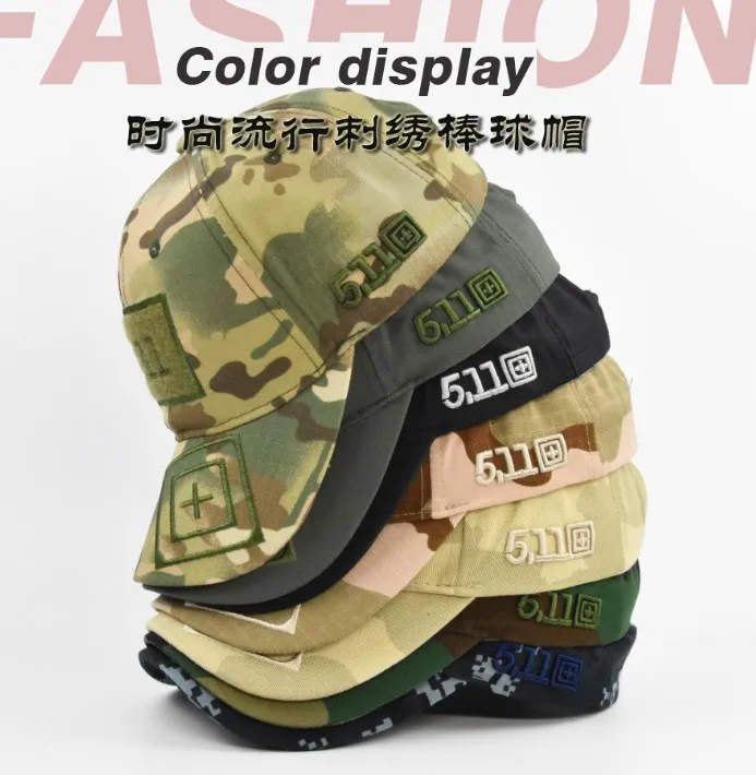 Wholesale New Men Women Outdoor Sport  Camouflage  Military  Hats  Cotton Baseball Cap  Hat  Hip Hop Fitted Running Caps