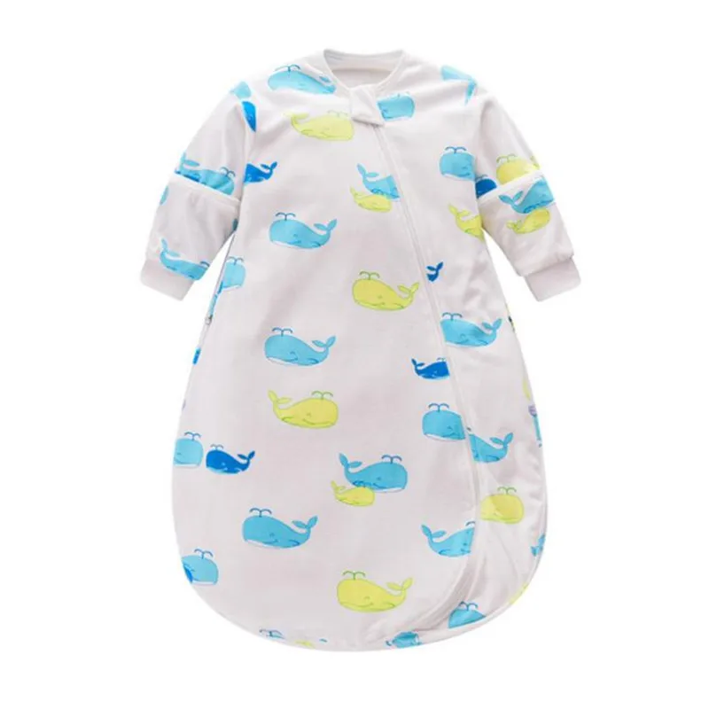 Детский спальный мешок детский с длинными рукавами хлопковый теплый зимний для