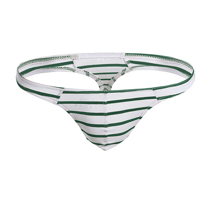 Мужские трусы с низкой талией сексуальные трусики принтом в полоску дышащие