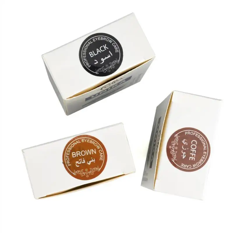 1 Set Eyebrow Dye Kit Eyelashes Cream Professional Natural Plant Color Brow Tint Brown Black Gel Easy | Красота и здоровье
