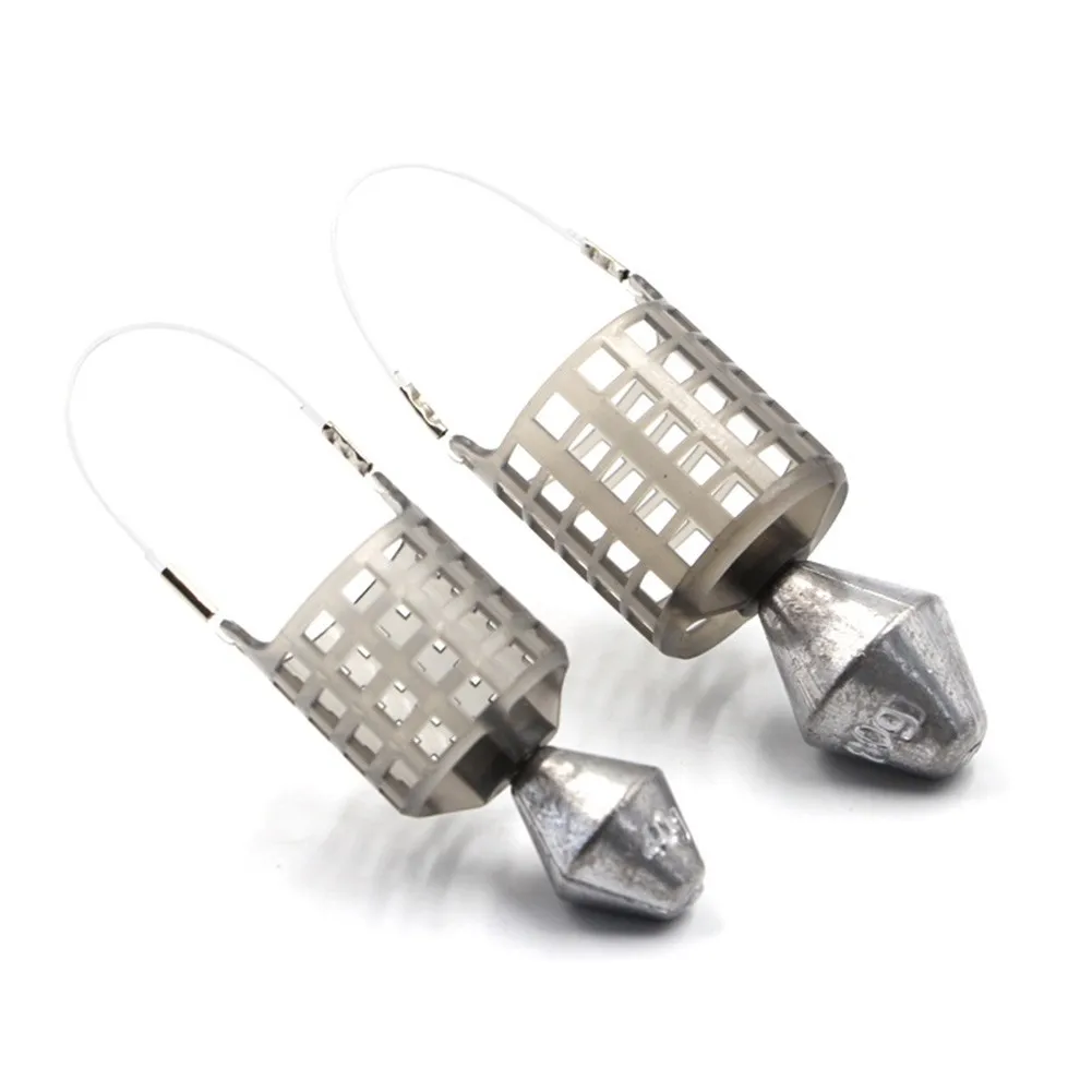 

Carp Fishing Bait Feeder Lure Holder Trap Fishing Cages Baskets With Lead Sinker Fishing Tackle Pesca Iscas Accessories