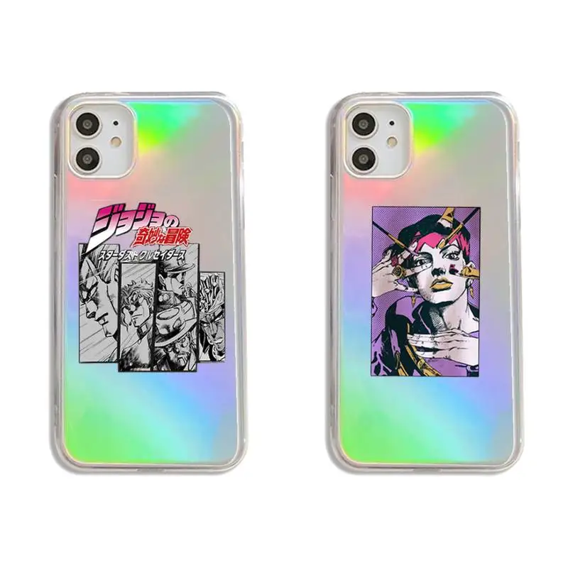 

BIZARRE ADVENTURE JoJo Anime Phone Case Transparent for iPhone 7 8 11 12 se 2020 mini pro X XS XR MAX Plus