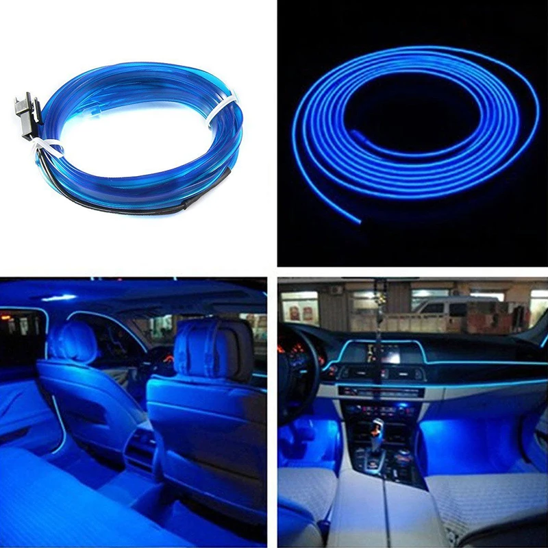 

2m Universal Interior LED Strip Power Contactor And Driver Interior Ambient LED Strip Car Interior Decorative Strip Cold Light