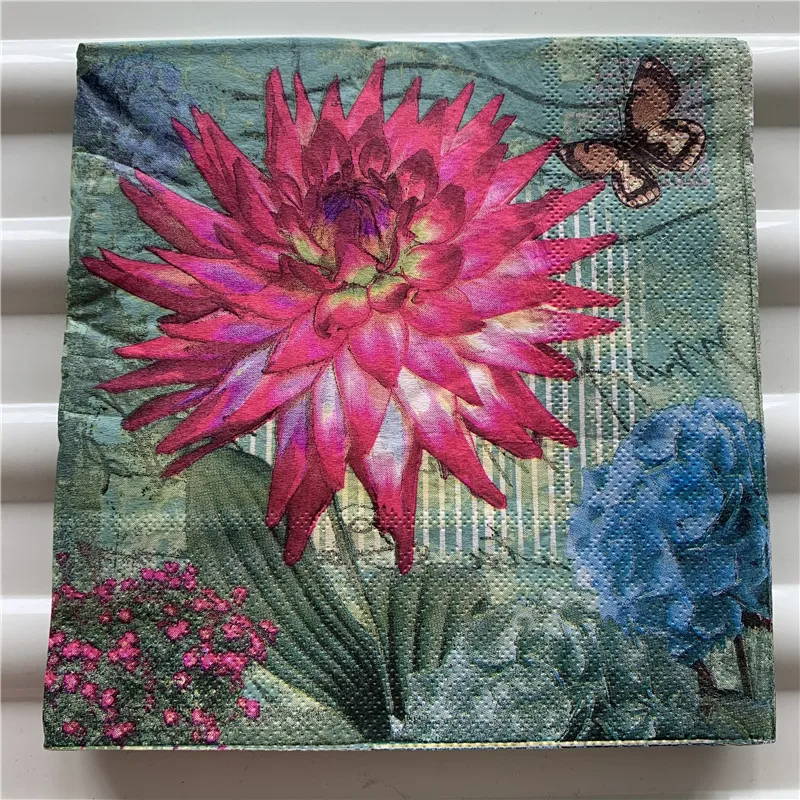 Декоративные бумажные салфетки Элегантные винтажное полотенце Цветочная