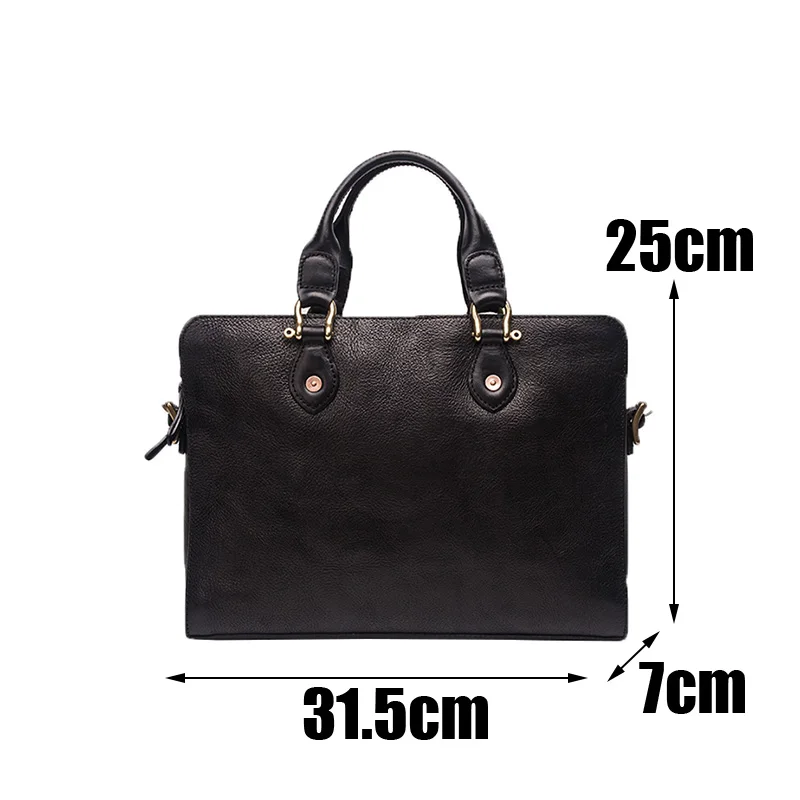 

AETOO Men's business travel handbags, leather-clad casual large-capacity briefcases, computer one-shoulder oblique cross bags