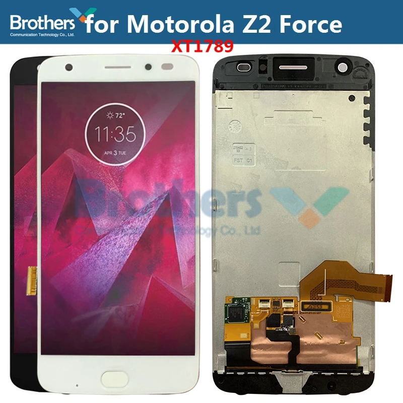 P-OLED ЖК-экран для Motorola Moto Z2 Force XT1789, ЖК-дисплей, Moto Z2 Force, сенсорный экран, дигитайзер, ЖК-дисплей в сборе, запчасти для телефона
