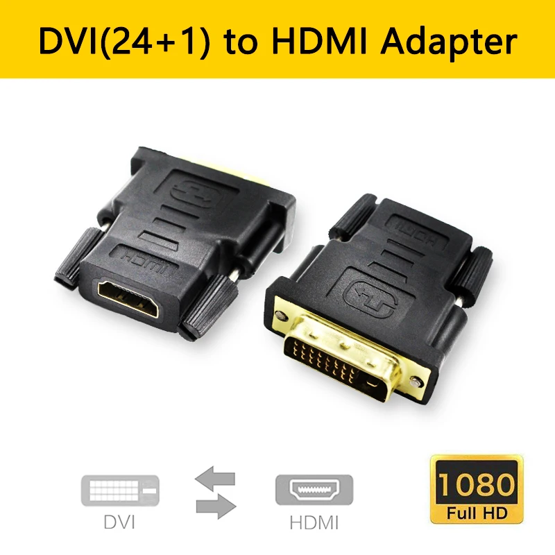 Адаптер DVI 24 + 1 штекер на HDMI кабель преобразователь 1080P i разъем провод шнур для ПК