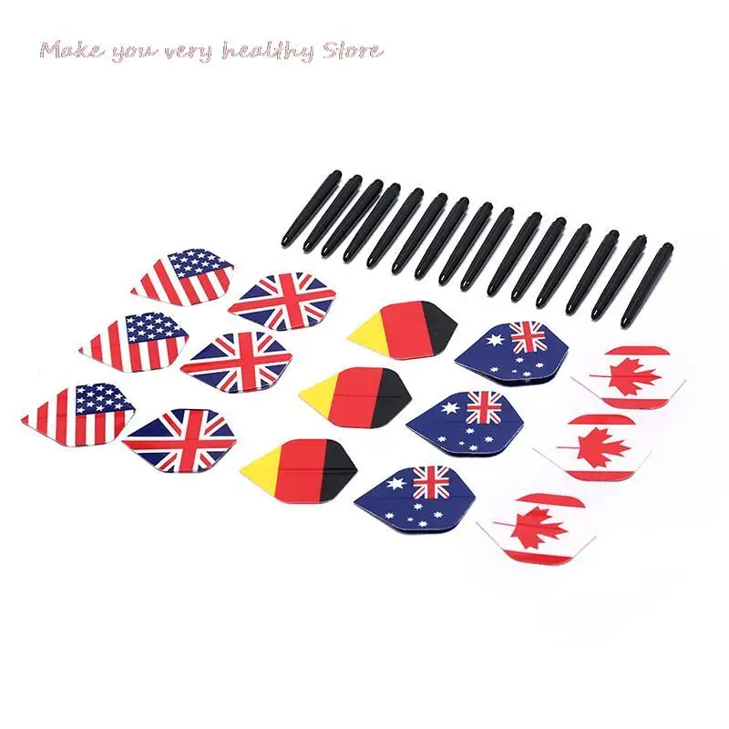

15pcs nylon dart shafts and 15pcs nice pattern darts flights dart accessories