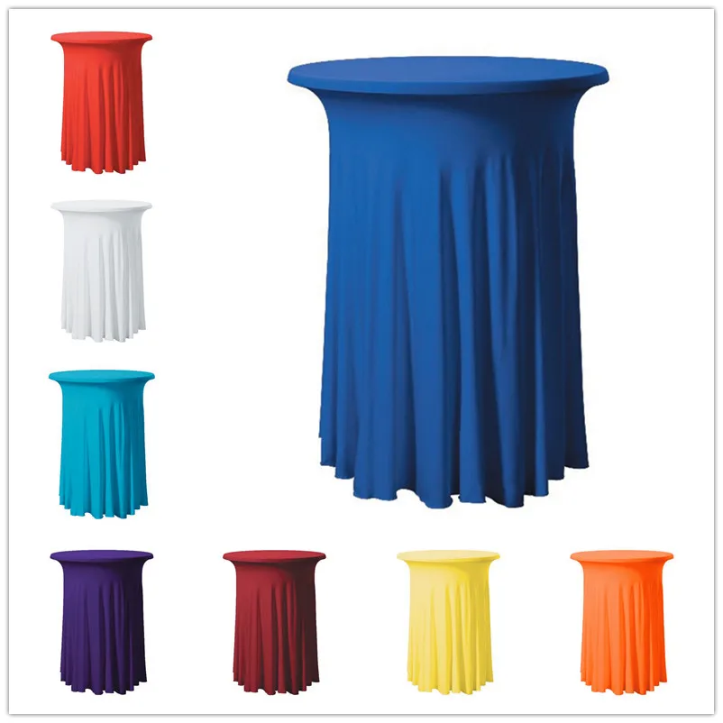 Спандекс стрейч гофрированные скатерти юбка из лайкры Коктейльные эластичные