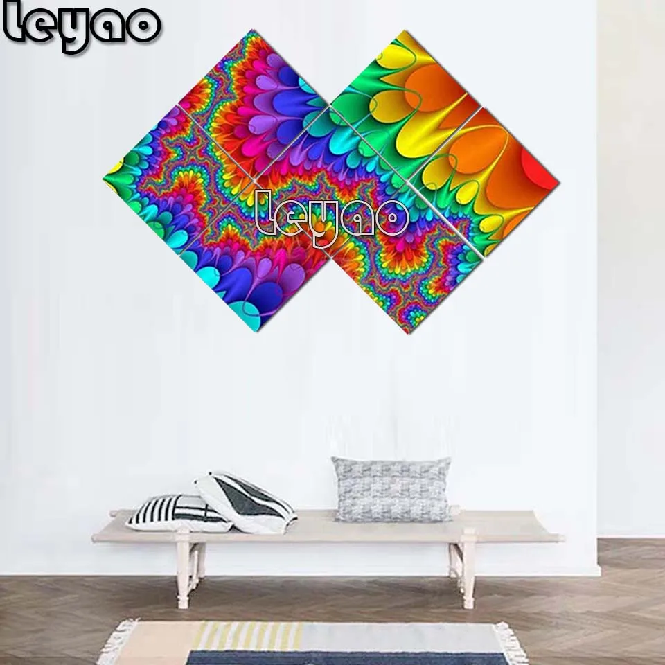 

5D алмазная живопись, квадратные, круглые, цветочные абстрактные, хобби и ремесла, Алмазная мозаика, вышивка стразы, картина, 7 самолетов